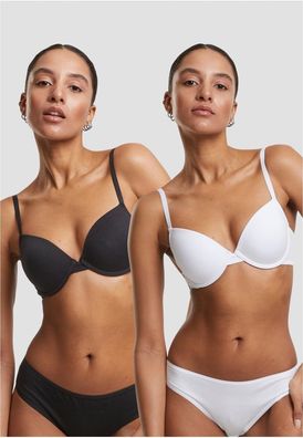 Urban Classics Damen BH mit Bügel Ladies Basic Cotton Bra 2-Pack TB7652A