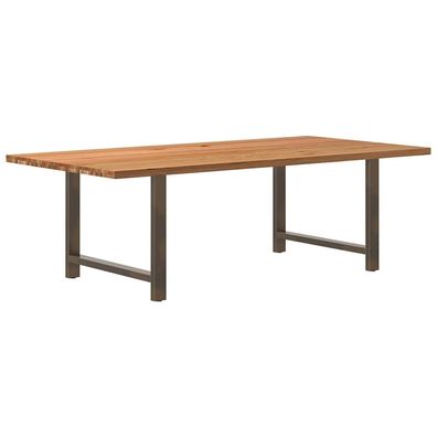 vidaXL Esstisch Hellbraun 240x120x74 cm Massivholz Eiche Rechteckig