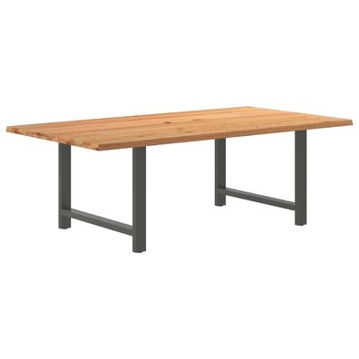 vidaXL Esstisch Hellbraun 220x120x74 cm Massivholz Eiche Rechteckig