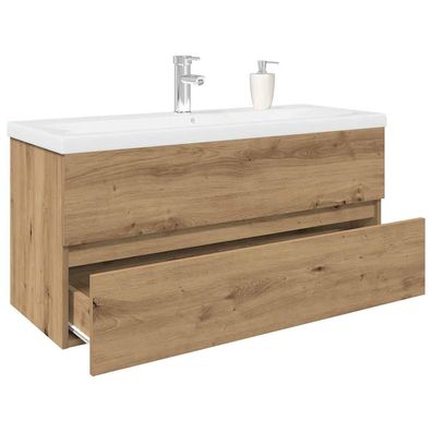 vidaXL Waschbeckenunterschrank mit Einbaubecken und Wasserhahn