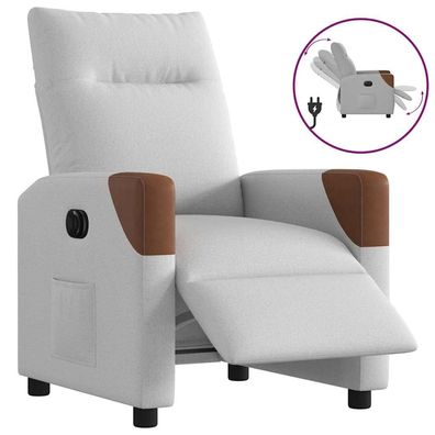 vidaXL Relaxsessel Elektrisch Wolkengrau Stoff
