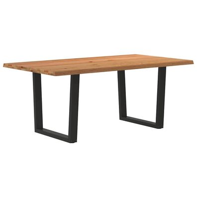 vidaXL Esstisch mit Baumkanten 180x100x74 cm Massivholz Eiche