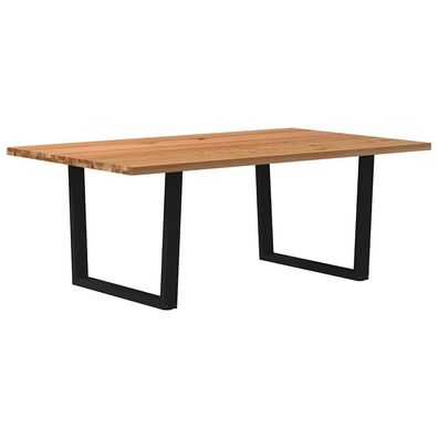 vidaXL Esstisch 200x120x74 cm Massivholz Eiche Rechteckig