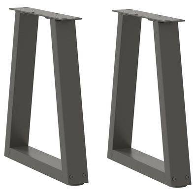 vidaXL Couchtischbeine V-Form 2 Stück Anthrazit 38x(42-43,3) cm Stahl