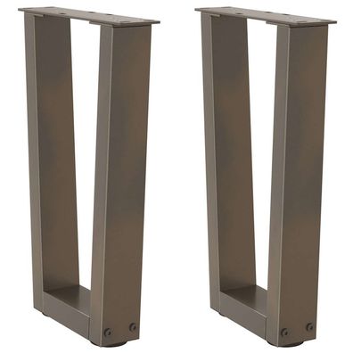 vidaXL Couchtischbeine V-Form 2 Stück Naturstahl 28x(42-43,3) cm Stahl