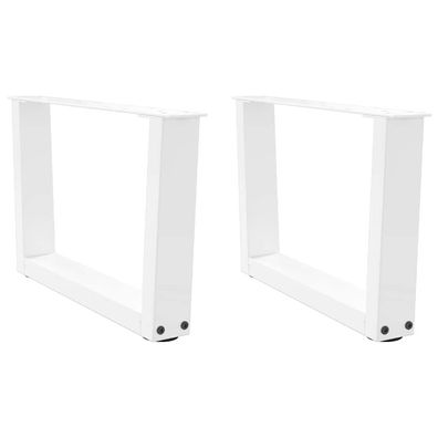 vidaXL Couchtischbeine V-Form 2 Stück Weiß 50x(30-31,3) cm Stahl