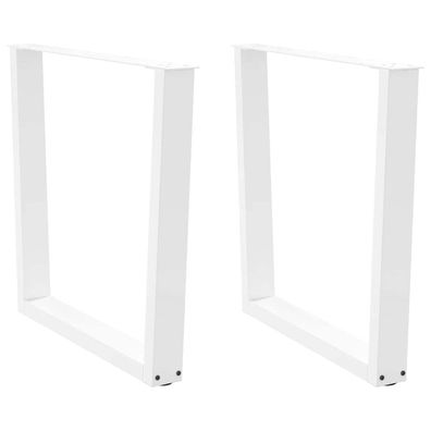 vidaXL Esstisch Beine V-Form 2 Stück Weiß 80x(72-73,3) cm Stahl