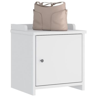 vidaXL Flurbank Sandnes Weiß 45x40x50 cm Massivholz Kiefer