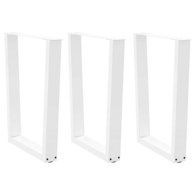 vidaXL Esstisch Beine V-Form 3 Stück Weiß 70x(72-73,3) cm Stahl