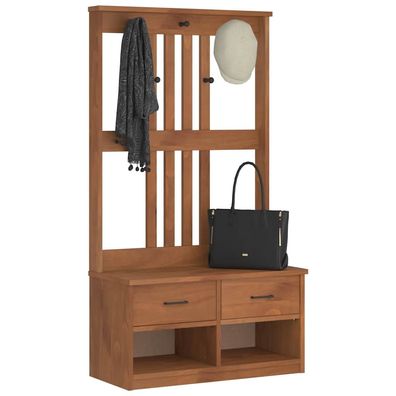 vidaXL Garderobenständer Sandens 87x40x159,5cm Massivholz Kiefer