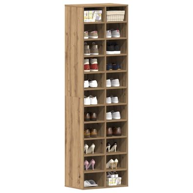 vidaXL Schuhschrank Artisan-Eiche 54x34x183 cm Holzwerkstoff