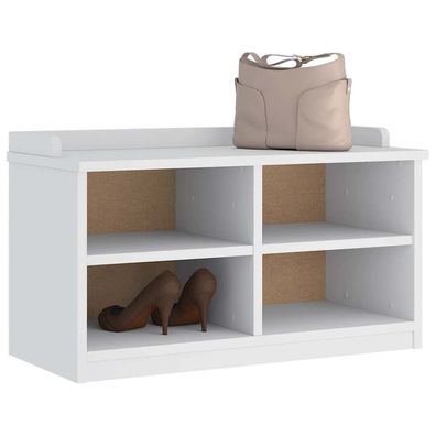 vidaXL Flurbank Sandnes Weiß 87x40x50 cm Massivholz Kiefer
