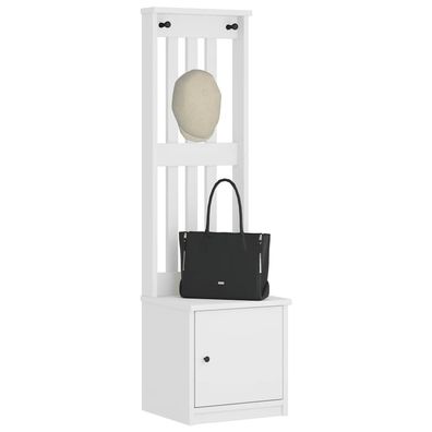 vidaXL Garderobenständer Sandens Weiß 45x40x159,5 cm Massivholz Kiefer
