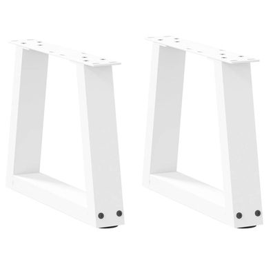 vidaXL Couchtischbeine V-Form 2 Stück Weiß 40x(30-31,3) cm Stahl