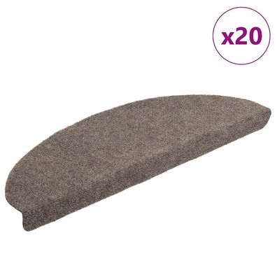 vidaXL Stufenmatten Selbstklebend 20 Stk. Creme 65x21x4 cm