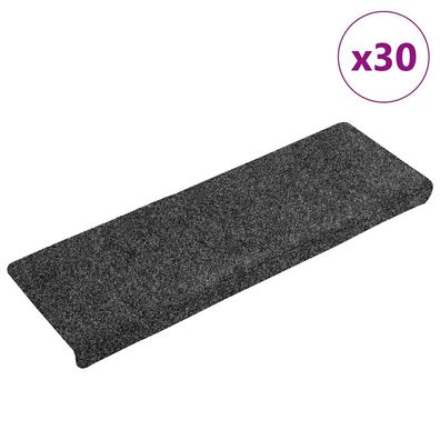 vidaXL Stufenmatten Selbstklebend 30 Stk. Grau 65x21x4 cm