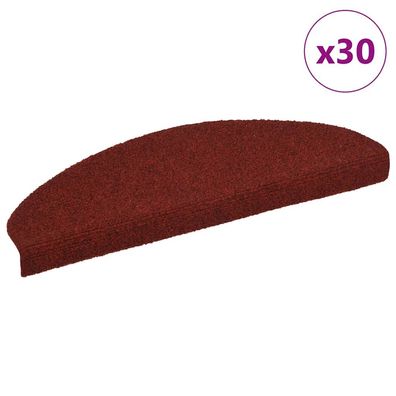 vidaXL Stufenmatten Selbstklebend 30 Stk. Rot 65x21x4 cm