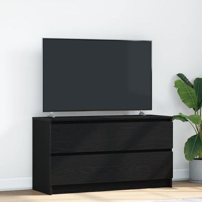 vidaXL TV-Schrank Schwarz 100x35x54 cm Holzwerkstoff