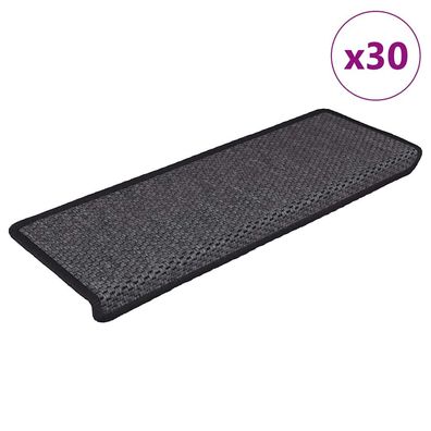 vidaXL Stufenmatten Selbstklebend Sisal-Optik 30Stk. 65x21x4cm