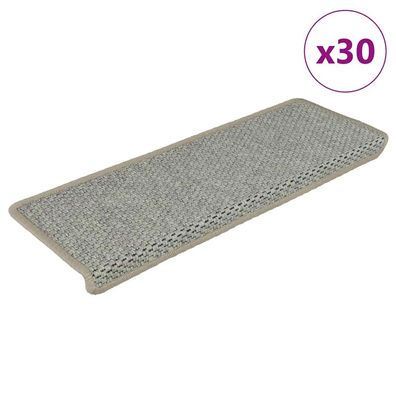 vidaXL Stufenmatten Selbstklebend Sisal-Optik 30 Stk. 65x21x4cm Grün