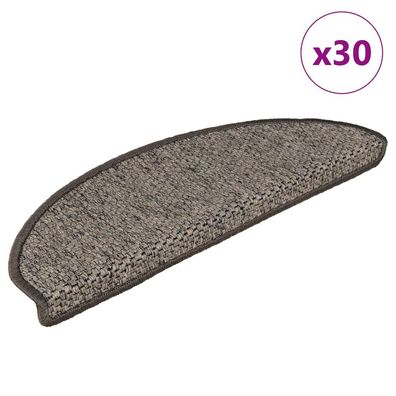 vidaXL Stufenmatten Selbstklebend Sisal-Optik 30 Stk. 65x21x4cm