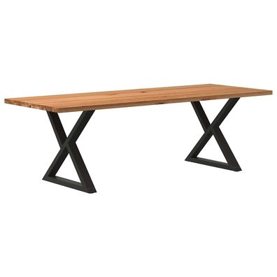vidaXL Esstisch Hellbraun 240x90x74 cm Massivholz Eiche Rechteckig