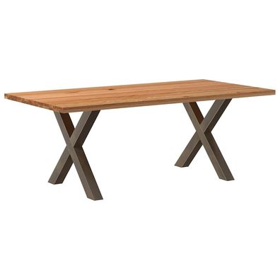 vidaXL Esstisch Hellbraun 200x100x74 cm Massivholz Eiche Rechteckig