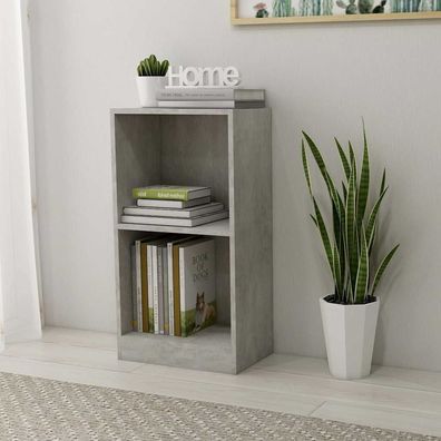 vidaXL Bücherregal Betongrau 40x24x75 cm Holzwerkstoff