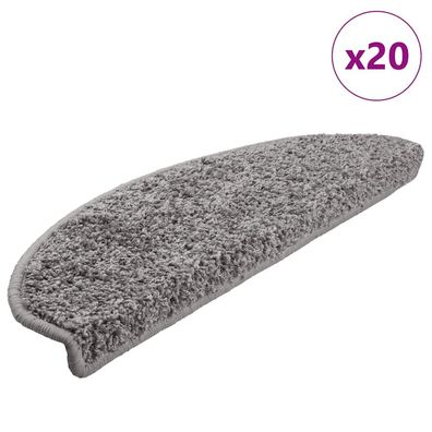 vidaXL Stufenmatten 20 Stk. Grau 65x21x4 cm