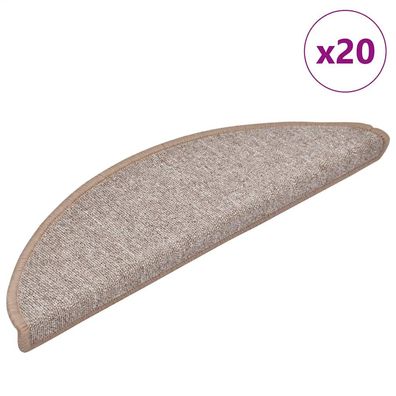 vidaXL Stufenmatten 20 Stk. Hellbraun 56x17x3 cm