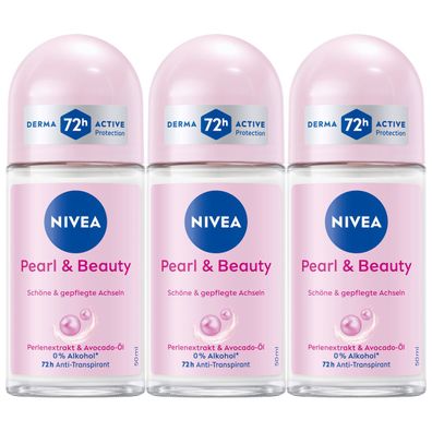 Nivea Deo Pearl Beauty Roll On 72h Antitranspirantschutz 50ml 3er Pack