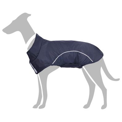 vidaXL Hunde Regenmantel mit Reflexstreifen Polyester Marineblau XL