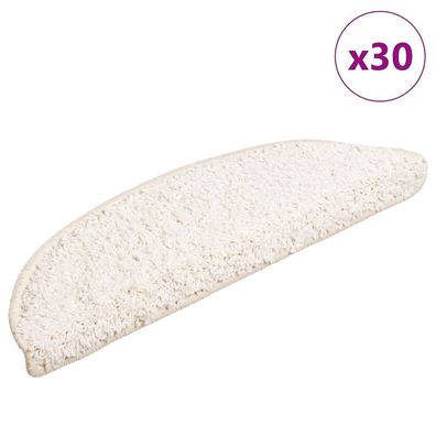 vidaXL Stufenmatten 30 Stk. Weiß 56x17x3 cm