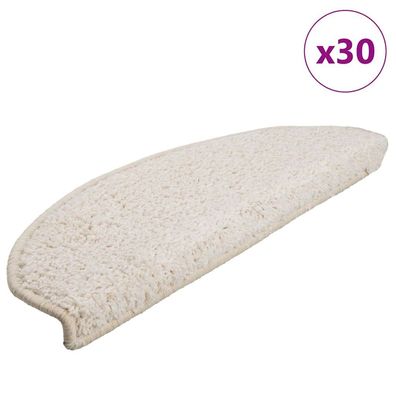 vidaXL Stufenmatten 30 Stk. Weiß 65x21x4 cm