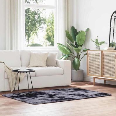 vidaXL Teppich Shaggy Hochflor Navarra Dunkelgrau 120x170 cm Polyester