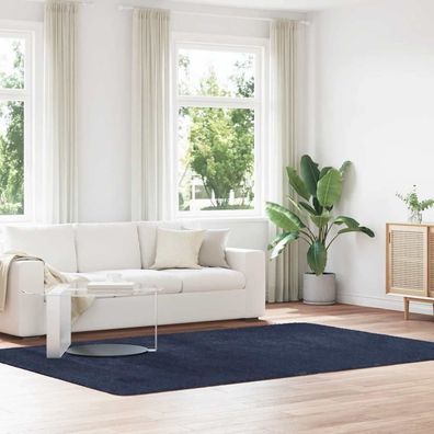 vidaXL Teppich Shaggy Hochflor Navarra Marineblau 200x290 cm Polyester