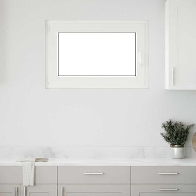 vidaXL Kellerfenster "RISOR" 90x50 cm Drehkipp DIN Links Weiß