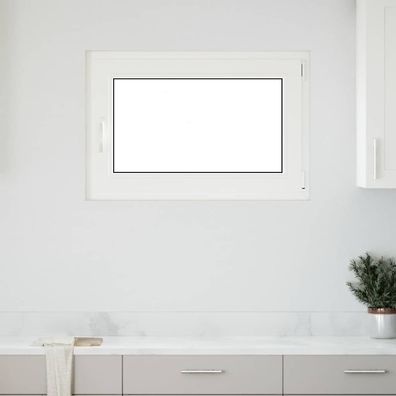 vidaXL Kellerfenster "RISOR" 90x50 cm Drehkipp DIN Rechts Weiß