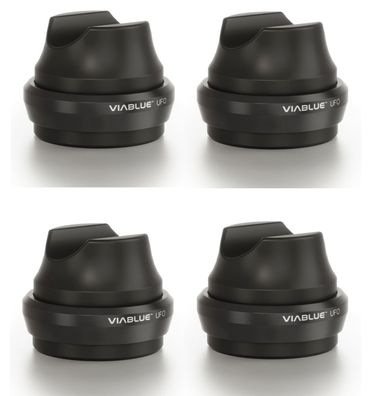Viablue UFO DOME / HighEnd Cable Lifter / schwarz / 4 Stück / Kabelentkopplung
