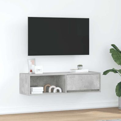 vidaXL TV-Schrank Betongrau 100x31x25,5 cm Holzwerkstoff