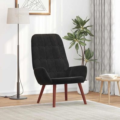 vidaXL Relaxsessel Schwarz Samt
