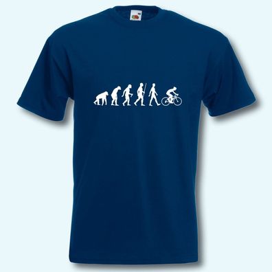 Herren T-Shirt, Fun-Shirt, Evolution Rennrad Bike