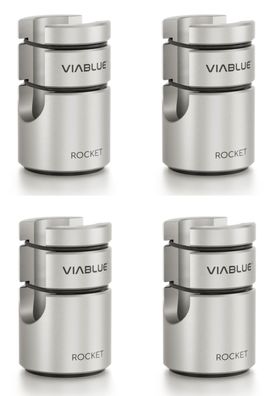 Viablue ROCKET / HighEnd Cable Lifter / silber / 4 Stück / Kabelentkopplung