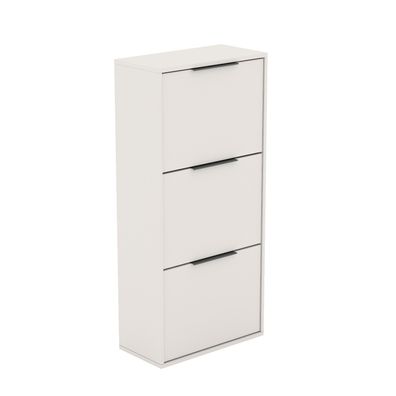 BETTSO Schuhschrank NILO 60×130, sandbeige, 3-türig, stehend oder wandhängend