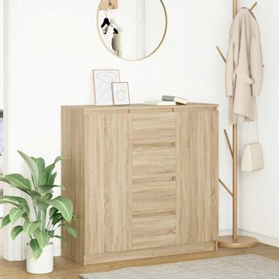 vidaXL Sideboard mit Schubladen Sonoma-Eiche 100,5x35x98,5 cm