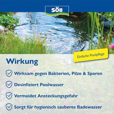 Söll Pool Desinfektion 2,5 Liter AquaDes für 25 Qbm