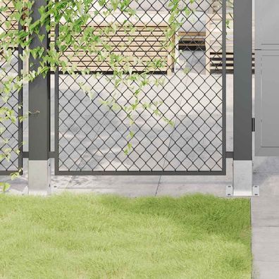vidaXL Pfostenträger Quadratisch 12 Stk. Silber 91x91mm Stahl Verzinkt