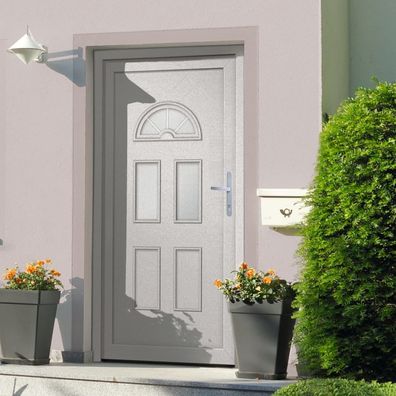 vidaXL Haustür Weiß 88x208 cm PVC