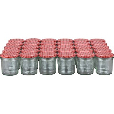 Sturz-Glas "Cucinare" 1TO340 rot/weiß, TwistOff 340 ml