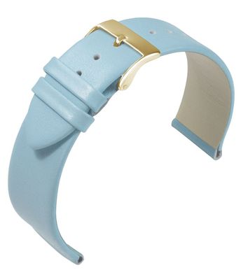 Eulit Nappa Fashion > Uhrenarmband hellblau hautfreundlich Kalbsleder